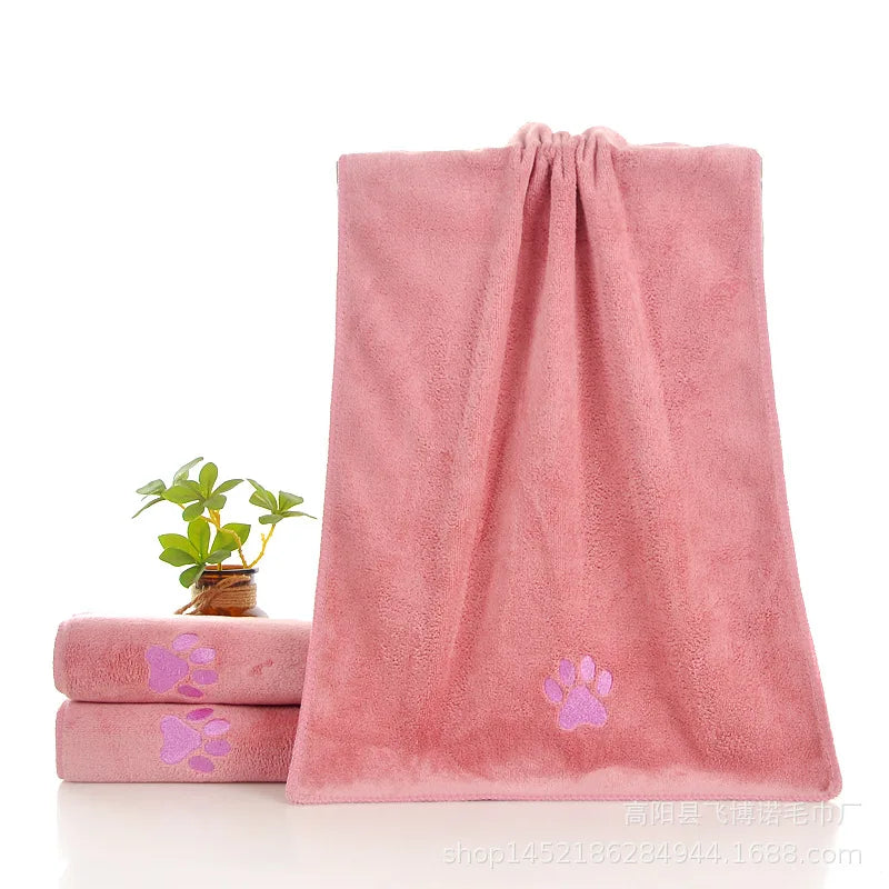 1Pc Pet Towel Soft, Thickened and Quick-drying Small Large Dog Cat Bath Towel Absorbs Water and Does Not Shed Hair