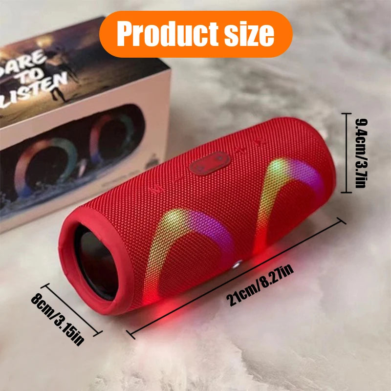 Multifunctional outdoor portable Bluetooth speaker with breathing light, Bluetooth connection, card slot, and hands-free calling
