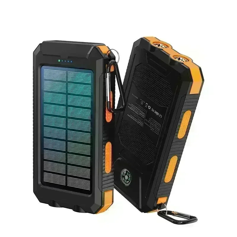 Universal 10000mAh Solar Power Bank Waterproof Fast Charging Outdoor Backup Power
