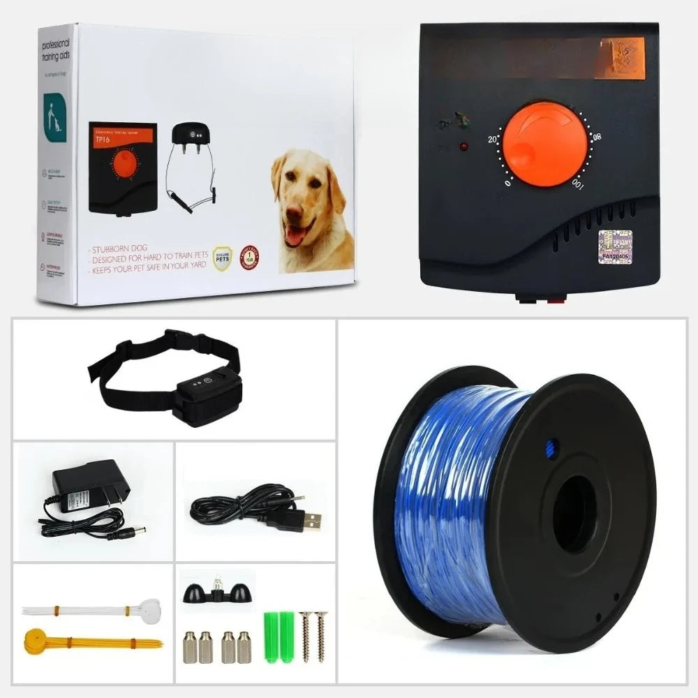 TP16  Dog Electric Fence, Rechargeable Waterproof, 6 Level, Dog Wired Fence Containment, Pet Training Collar, Anti Run Away