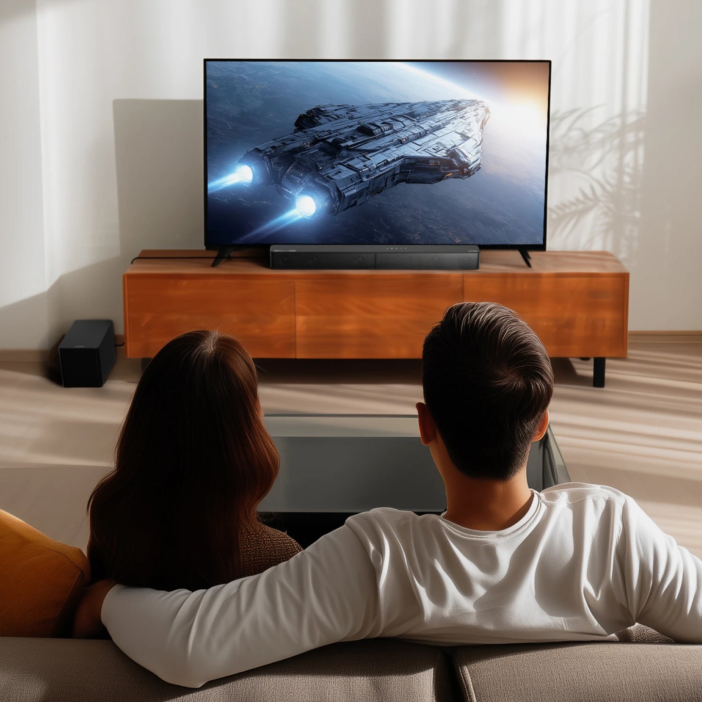 ULTIMEA 5.1ch Soundbar with Dolby Atmos Professional Home Theater System with 5.25" Wired Subwoofer APP Control