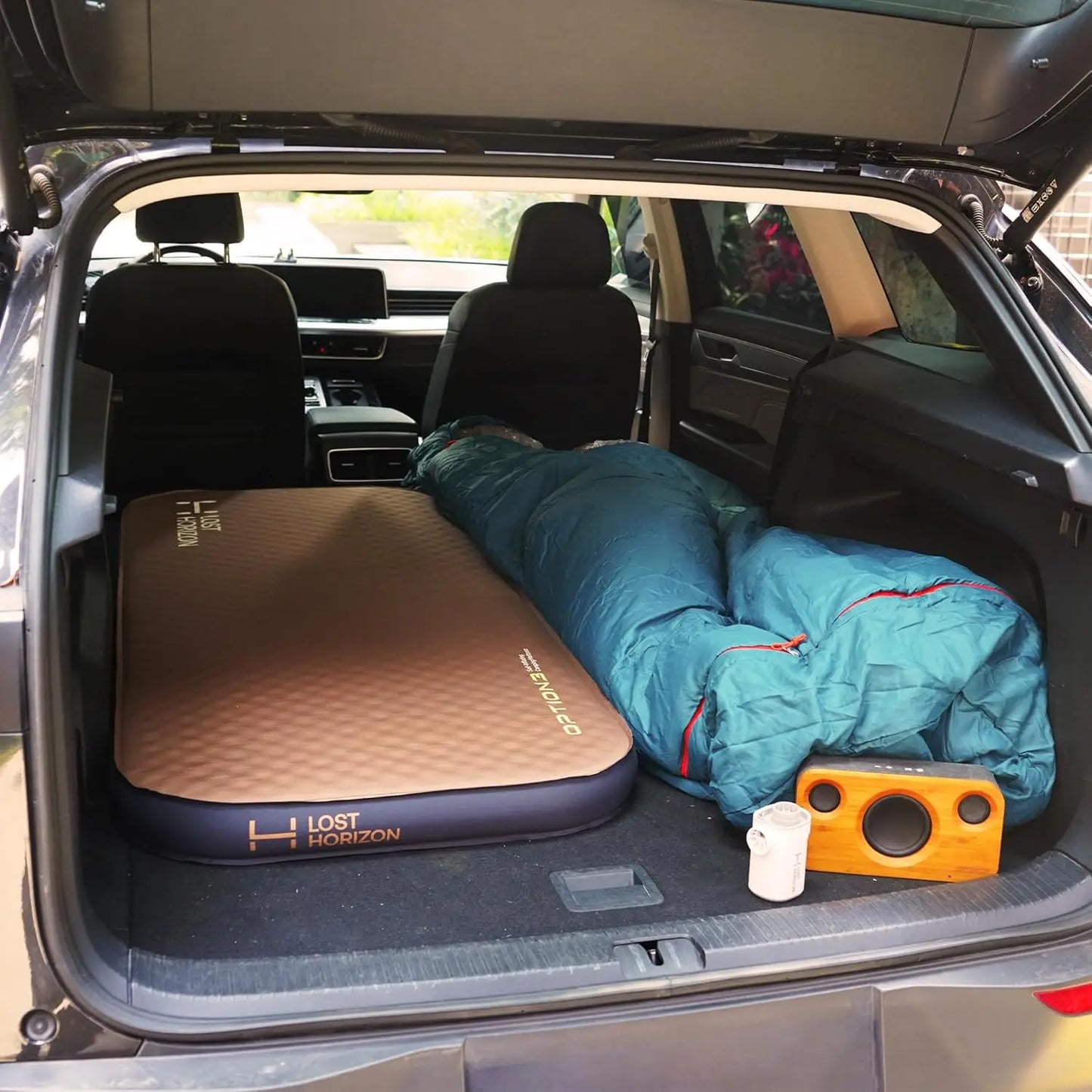 Air & Foam Camping Mattress, Self-Inflating Sleeping Pad, 3' Thick, with Pump Sack, Slim Single