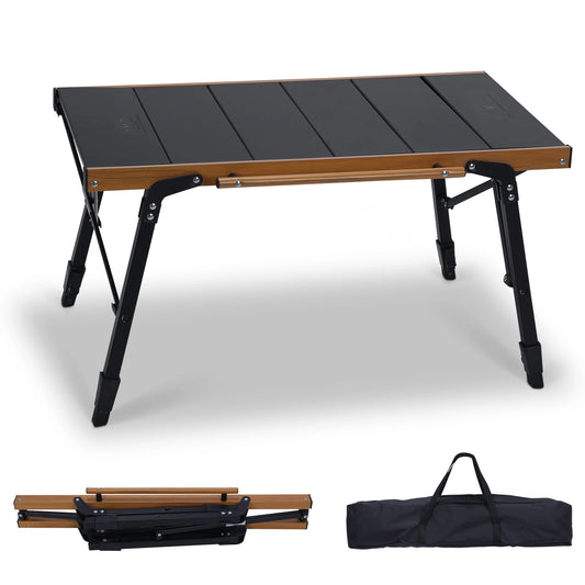 Folding IGT Camping Table with Storage Bag Aluminum IGT Camp Table for Outdoor Barbecue Cooking Travel Picnic