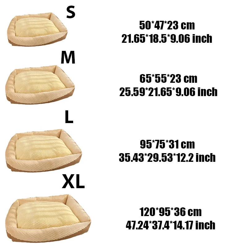 Comfortable and Soft Rectangular Pet Bed, Suitable for Various Breeds, Removable and Machine Washable, with Thick Padding, Suitable for All Seasons, Suitable for Small to Large Dogs, Dog Bed