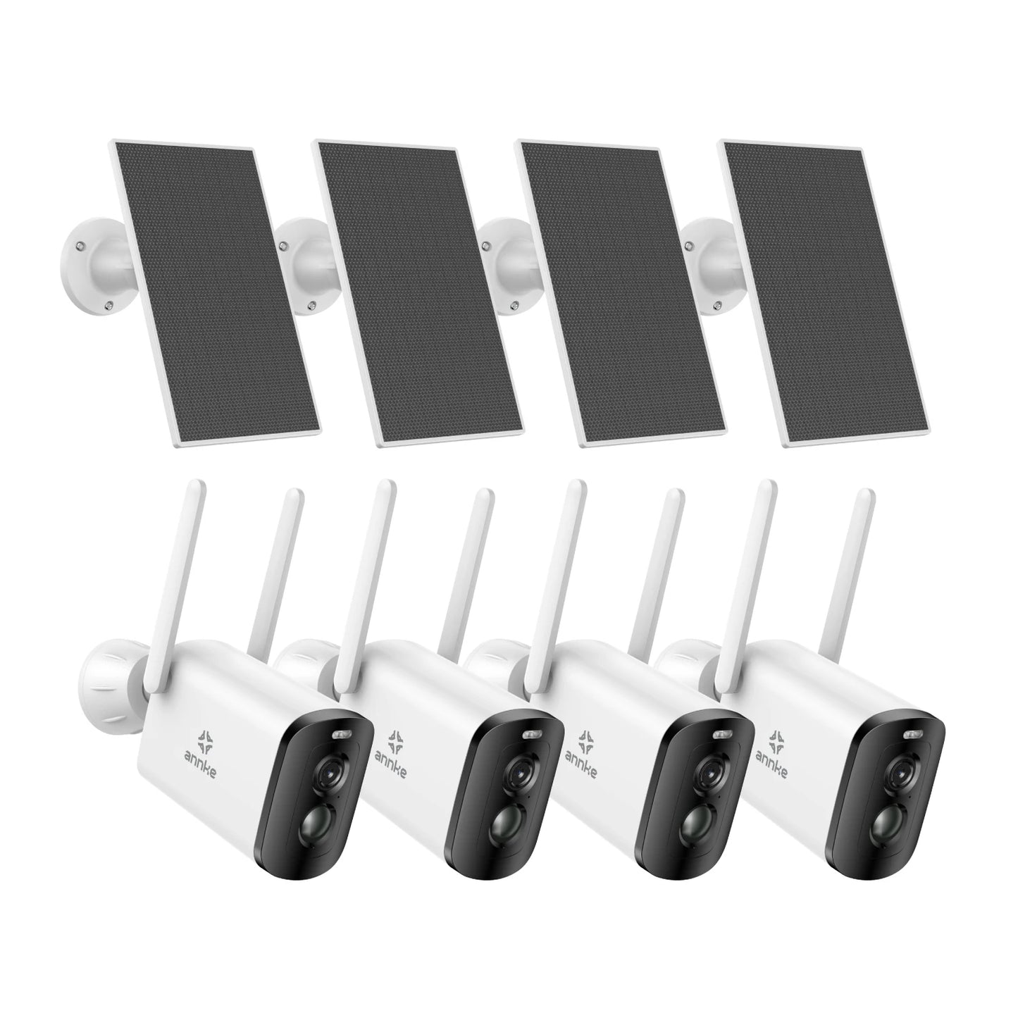 ANNKE H.264+ 4MP Wifi security camera Built-in battery wireless PT IP Camera Color Night Vision solar security camera outdoor