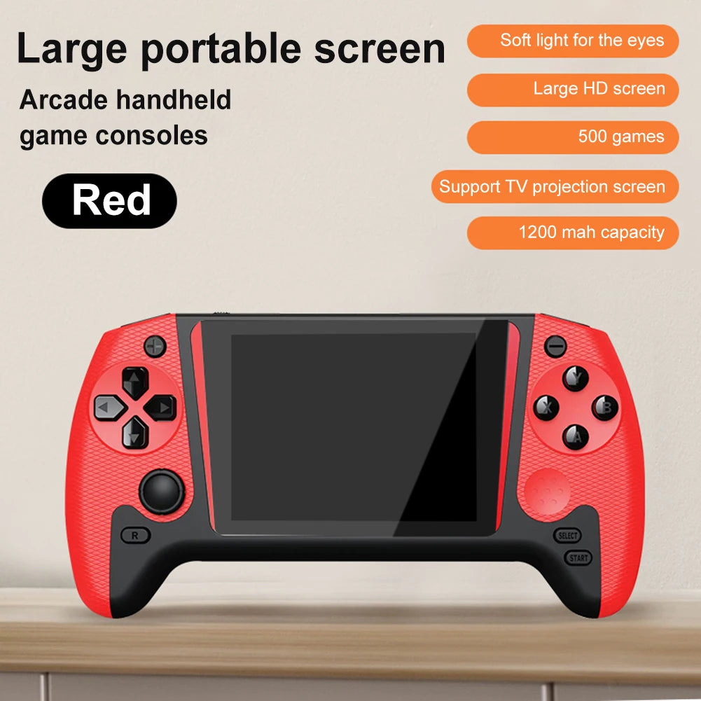 3.5inch LCD Screen Retro Handheld Game Console Built-in 500 Games Gaming Console 1200mAh Nostalgic Game Console for Kids Adults
