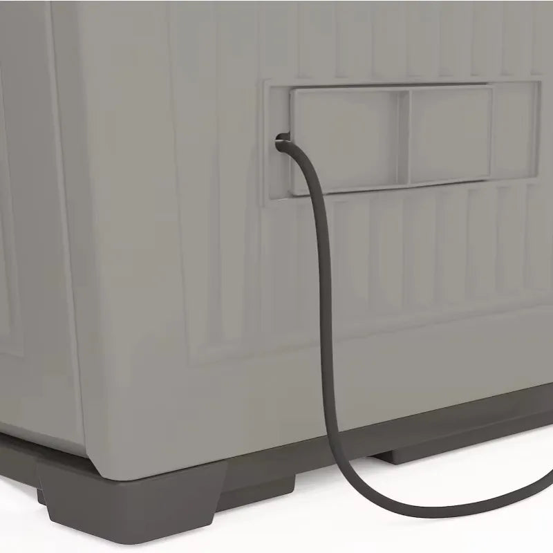 outdoor furniture NEW Outdoor Storage Shed for Patio and Garden, Backyard Oasis, 130 Gallon, Dove Gray