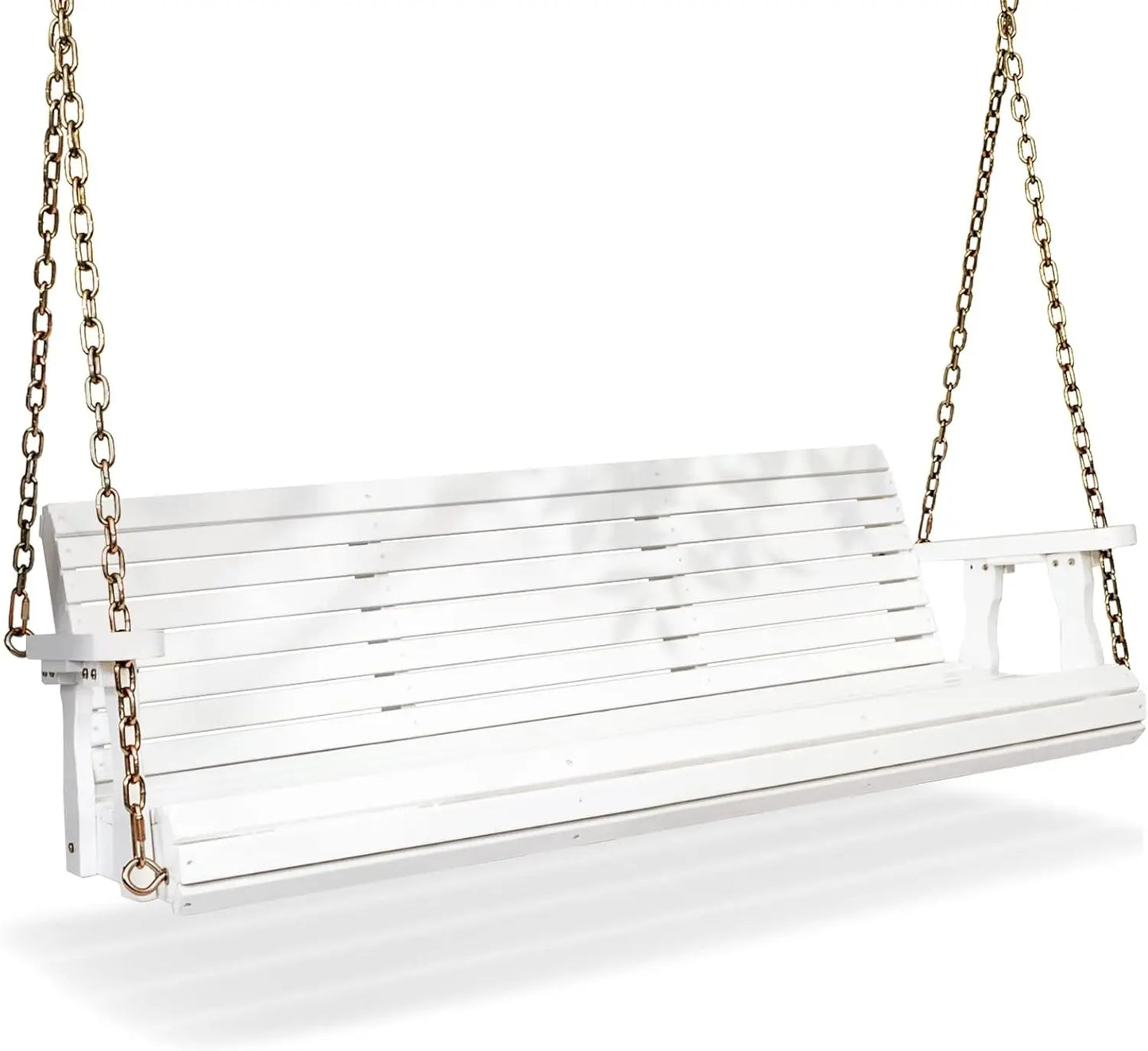 Heavy Duty 880LBS Patio Swing Wooden Porch Swing with Hanging Chains for Courtyard Garden Outdoor 5FT
