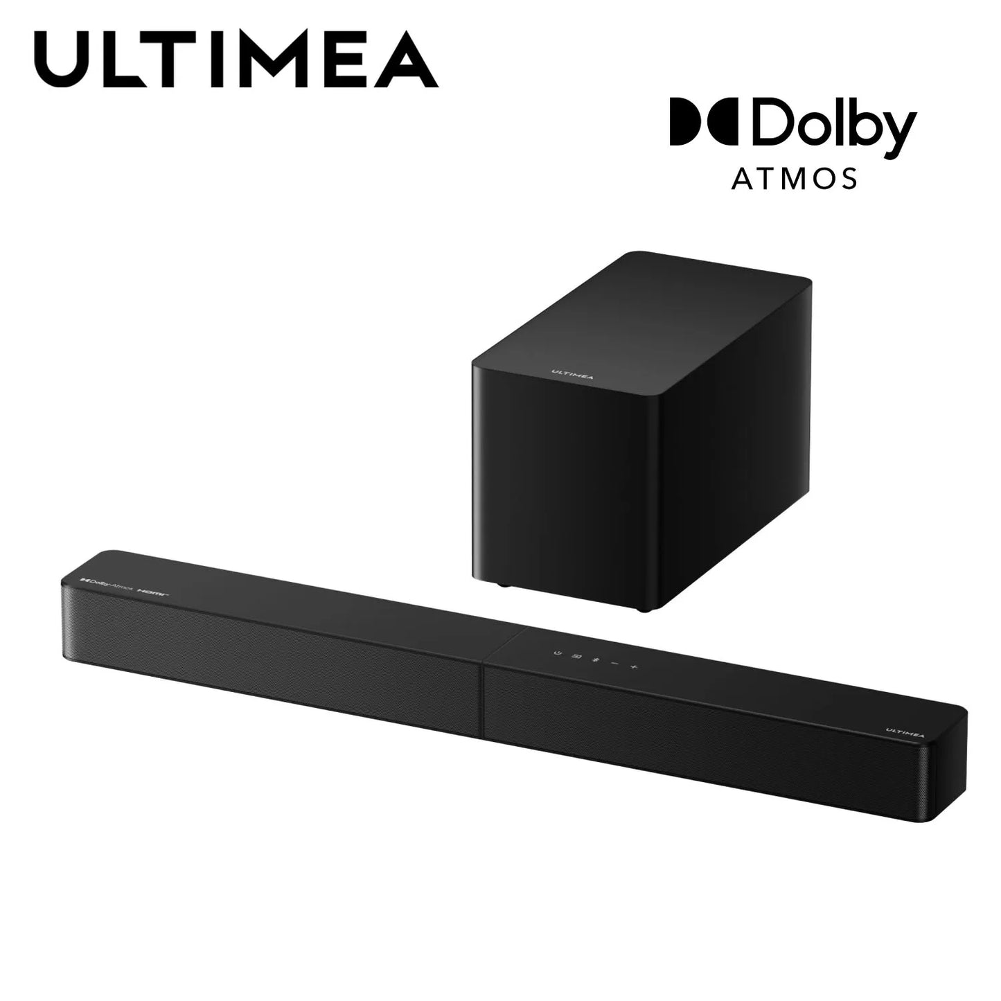 ULTIMEA 5.1ch Soundbar with Dolby Atmos Professional Home Theater System with 5.25" Wired Subwoofer APP Control
