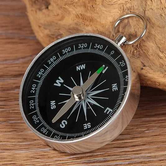 Portable Aluminum Emergency Compass Lightweight G44-2 Outdoor Survival Tool for Hiking Camping Black Navigation Wild Compass