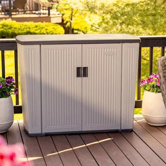 outdoor furniture NEW Outdoor Storage Shed for Patio and Garden, Backyard Oasis, 130 Gallon, Dove Gray