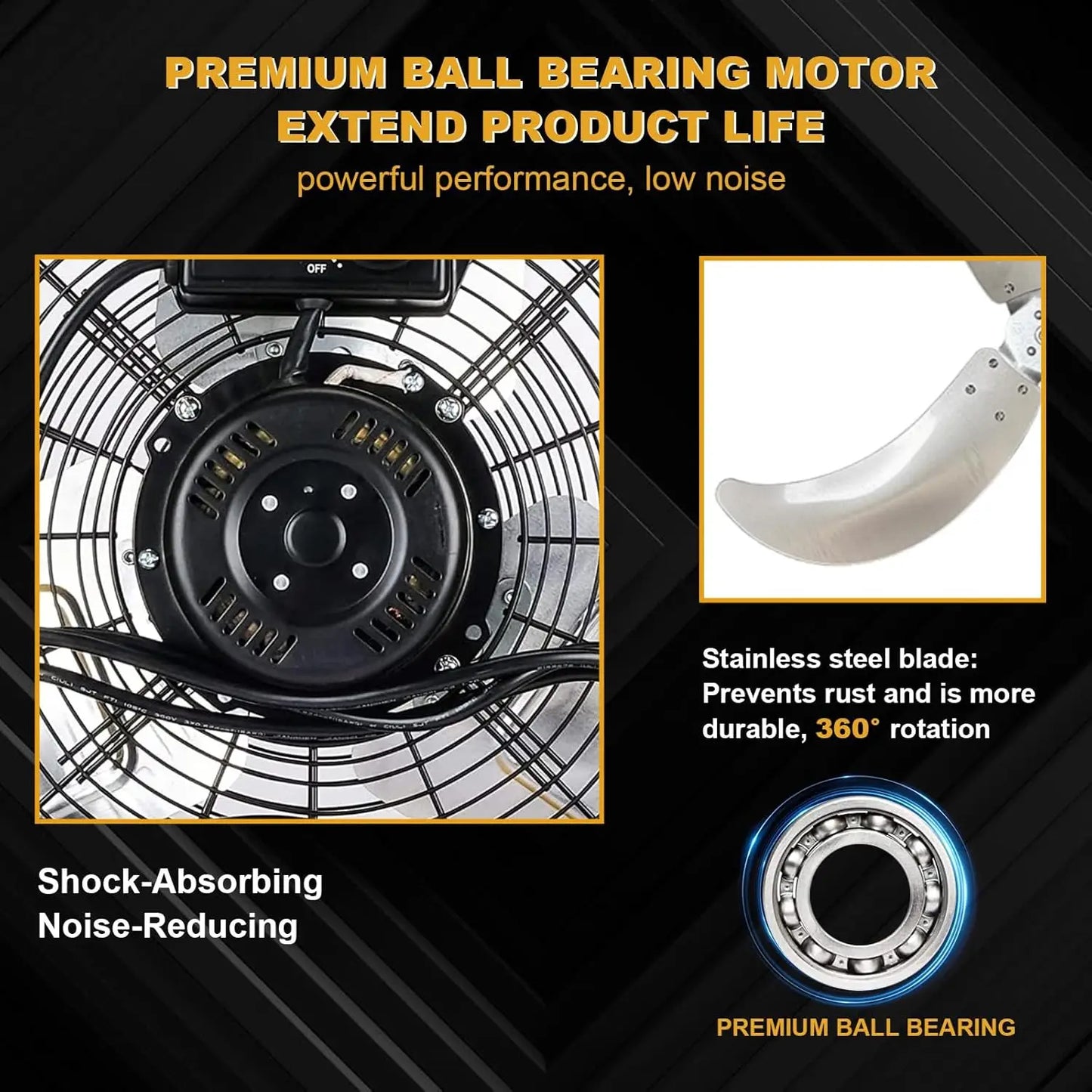 Industrial Floor Drum Fan, 9500/14000/18000 CFM Heavy Duty Floor Fan 3-Speed Air Circulator With Castors, High Velocity Shop Fan