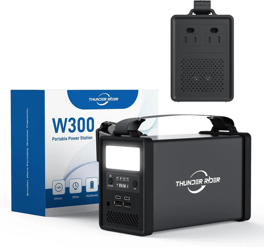 300W Portable Power Station, 299Wh Backup Battery with AC Outlet for Camping, RV, Emergency Use