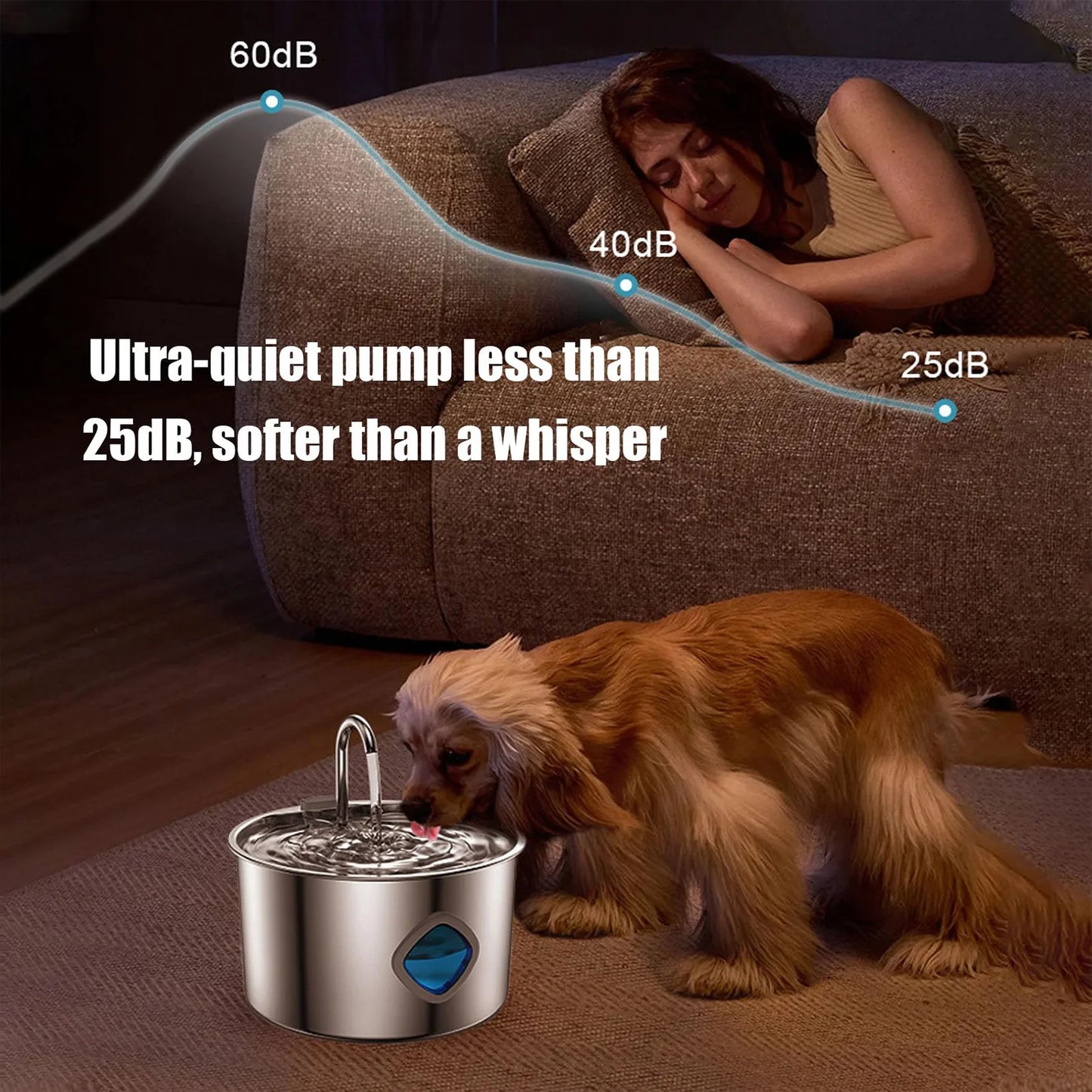 Pet Water Fountain for Cats and Dogs 3.2L Automatic Circulating Water Dispenser for Pet Drinking Safety