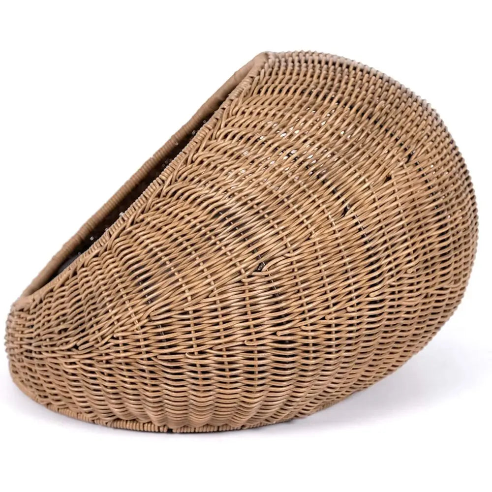 D+GARDEN Wicker Cat Bed Dome or Medium Indoor Cats - a Covered Cat Hideaway Hut o aux Rattan Houses Pets in Dome Basket, Washabl