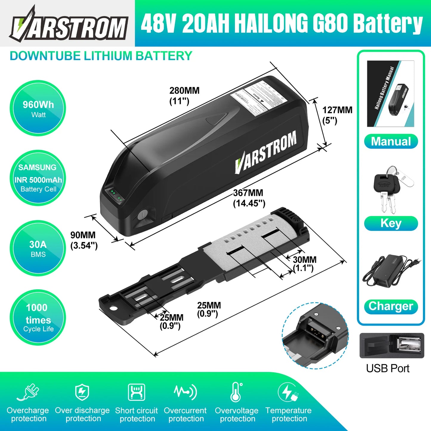 Original Electric Cycle Battery Pack 48V 36V 52V Hailong 21700 18650 Cells 13Ah 17.5 20Ah eBike Lithium Battery for bafang tsdz8