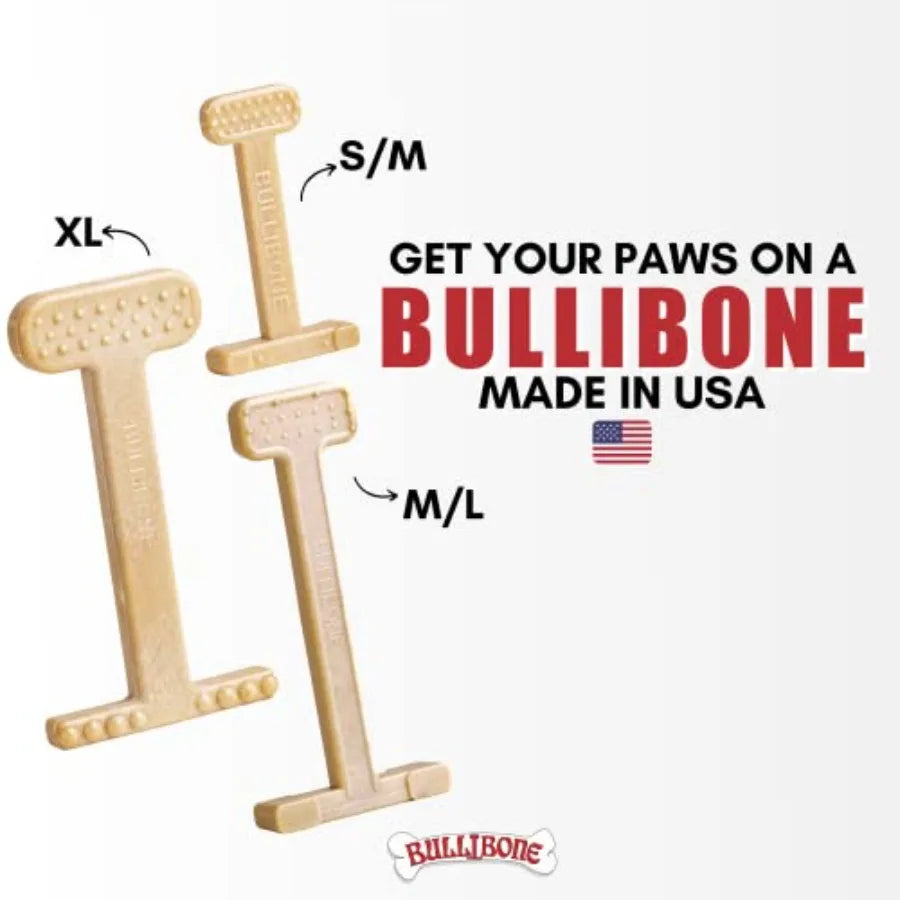 Nylon Dog Chew Toy for Aggressive Chewers - Dental Hygiene Bone with Peanut Butter Flavor Durable Tough Chew Toys for Extra Lar