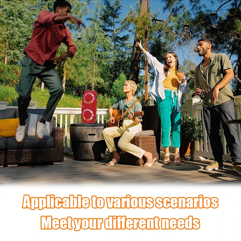 Multifunctional outdoor portable Bluetooth speaker with breathing light, Bluetooth connection, card slot, and hands-free calling