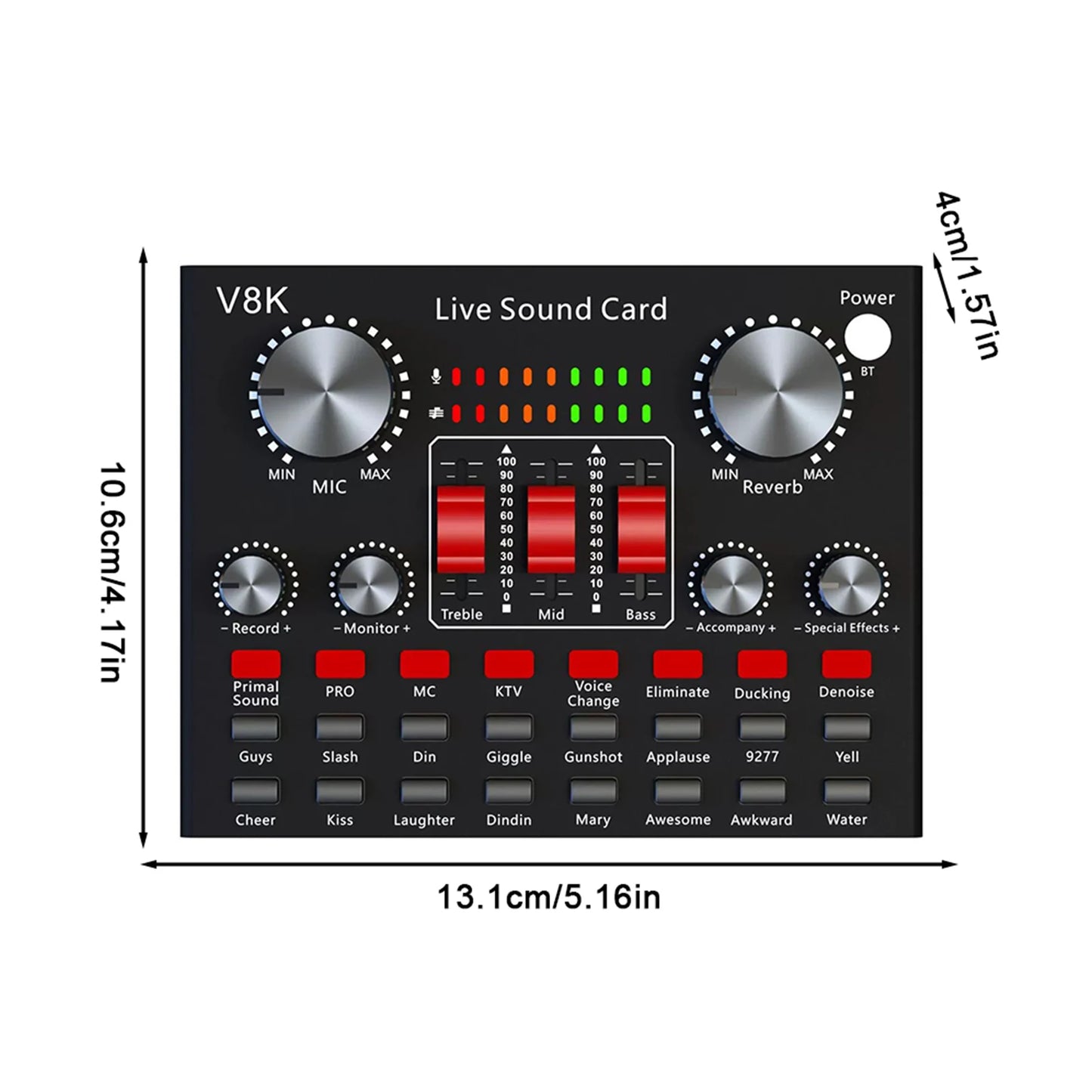 All-in-One Recording Studio Package Audio Mixer Podcast Equipment Bundle Voice Changer Microphone Kit for Live Streaming