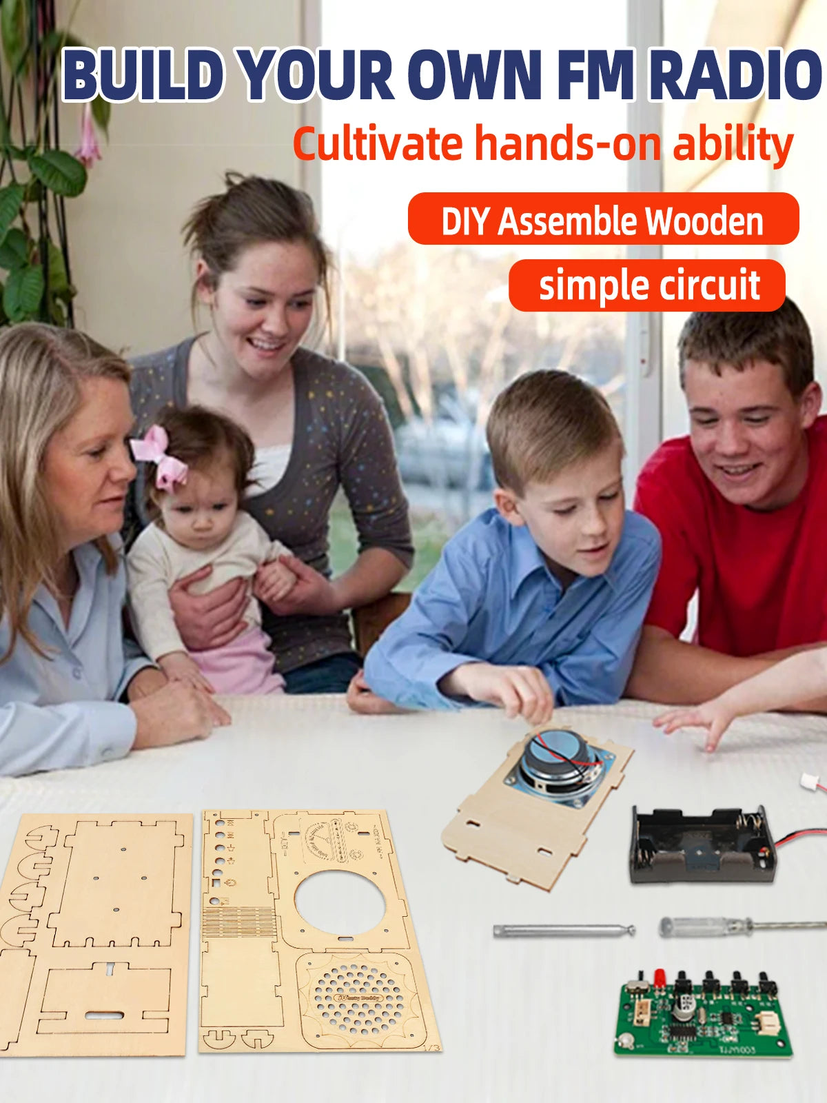 STEM Toys for Kids Age 8-14, Science Kits Educational DIY Radio Building Set - Wooden 3D Puzzle Electronics for 8-12 Year Olds