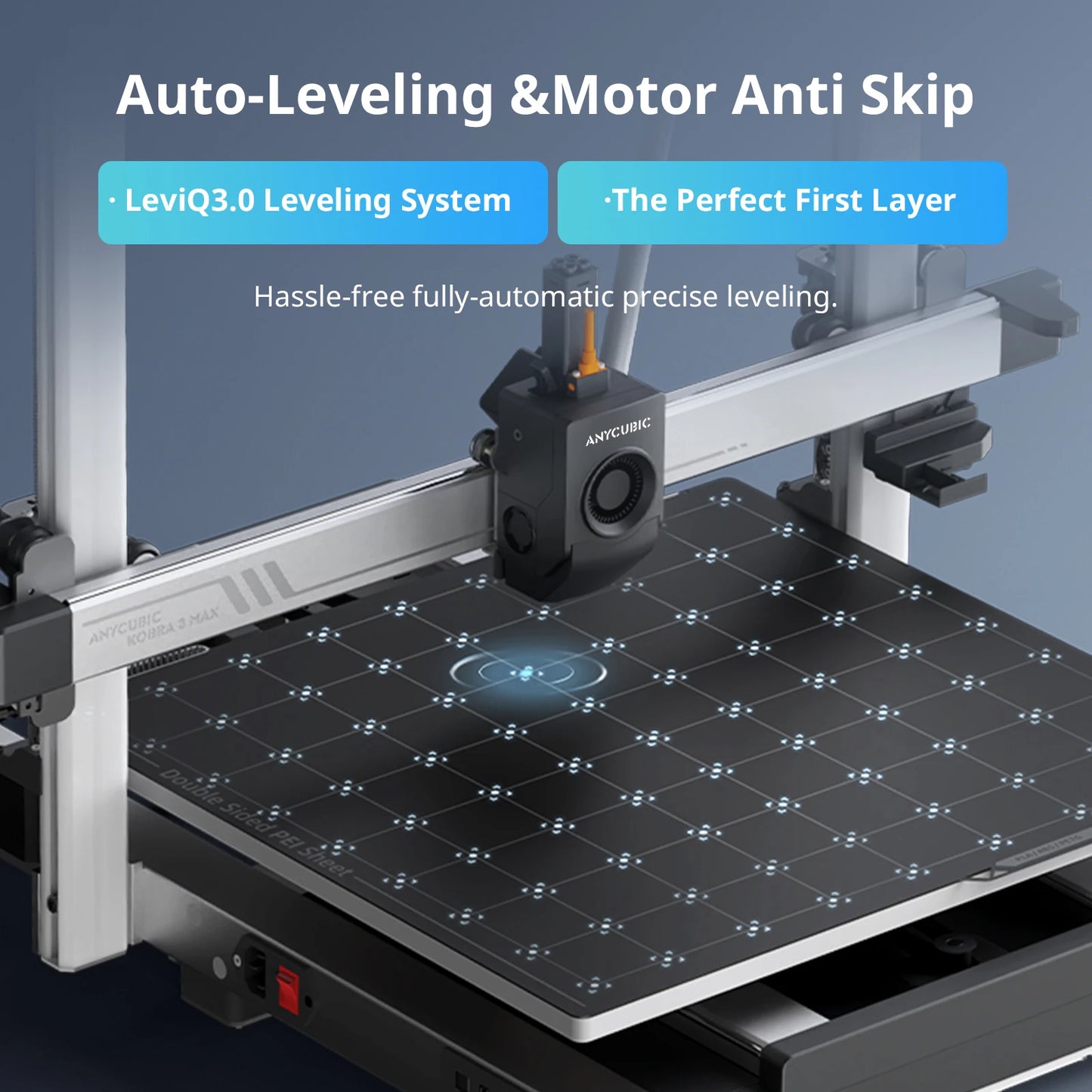 ANYCUBIC Kobra 3 Max Combo FDM 3D Printer Up to 600mm/s Maximum Print Speed Massive Build Volume 500*420*420mm Smart APP Control