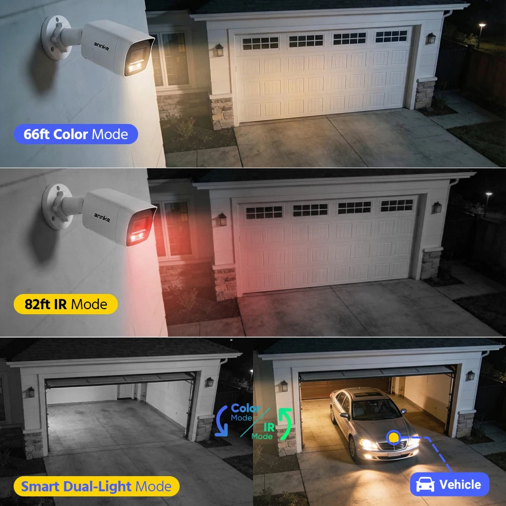 ANNKE 16 Channel 3K 5MP Security Camera System 16CH H.265+ Surveillance DVR Recorder 12pcs 3K CCTV Two-way Voice Cameras Outdoor