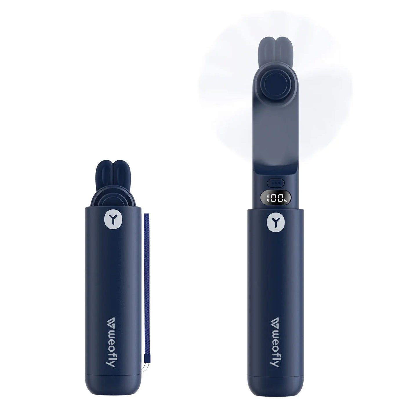 Weofly Mini Foldable Hand Fan, Ultra-Portable & Powerful cooler,2000mAh Rechargeable Cooling,Lightweight for Travel Outdoor Fan