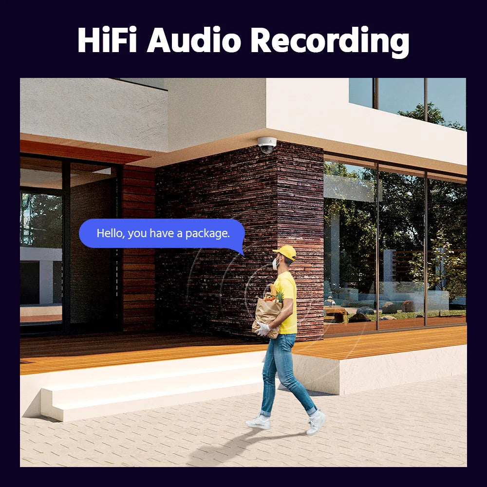 ANNKE H.265+ 4K Ultra HD IP Camera 4X Optical Zoom Dome Camera Home 8MP Night Vision Security Camera 2.8mm poe camera outdoor 4k