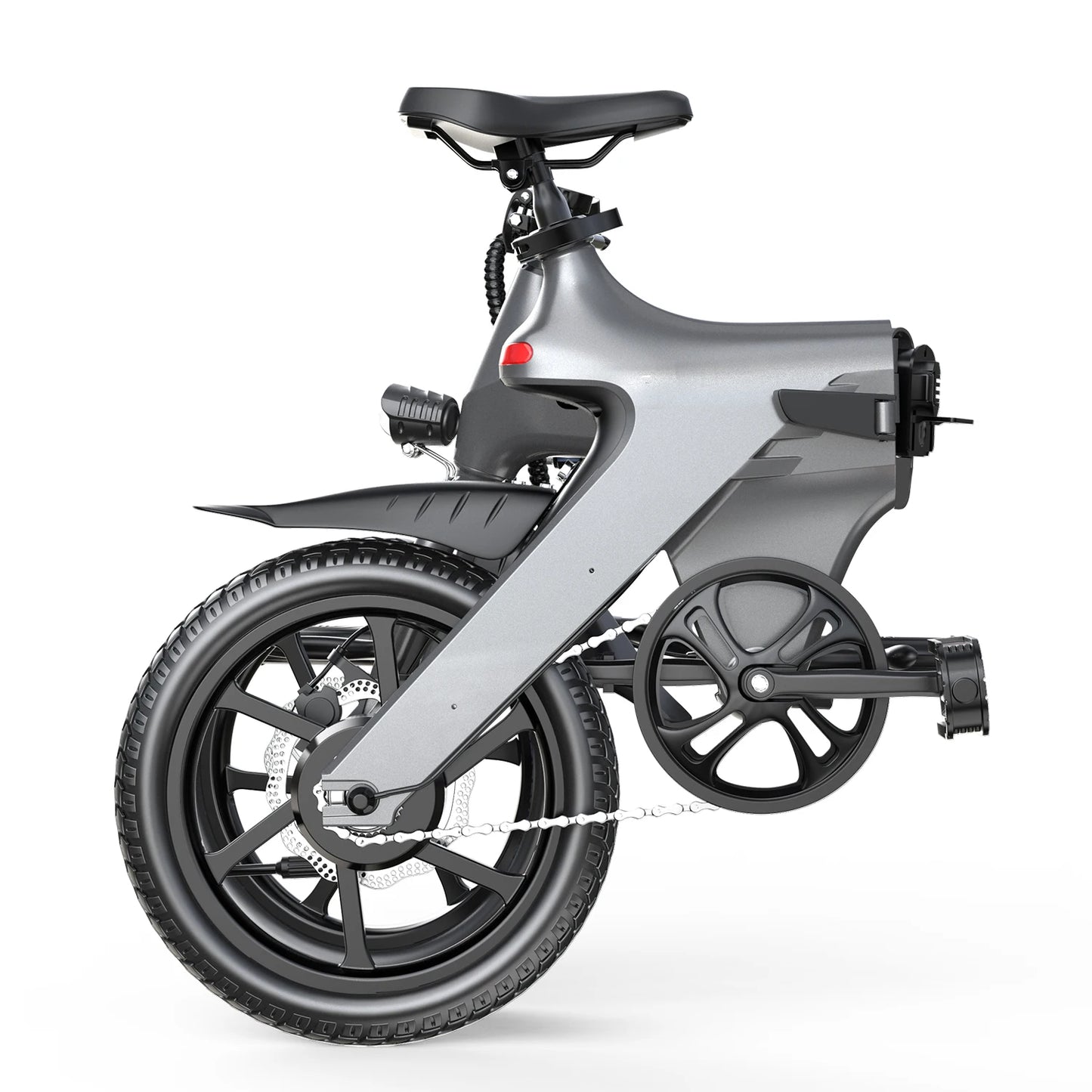 Cybervelo 500W Peak Motor, Foldable E-Bike, Adult City Travel Electric Bike, 20MPH Ultra light weight Long Range Commuter EK13