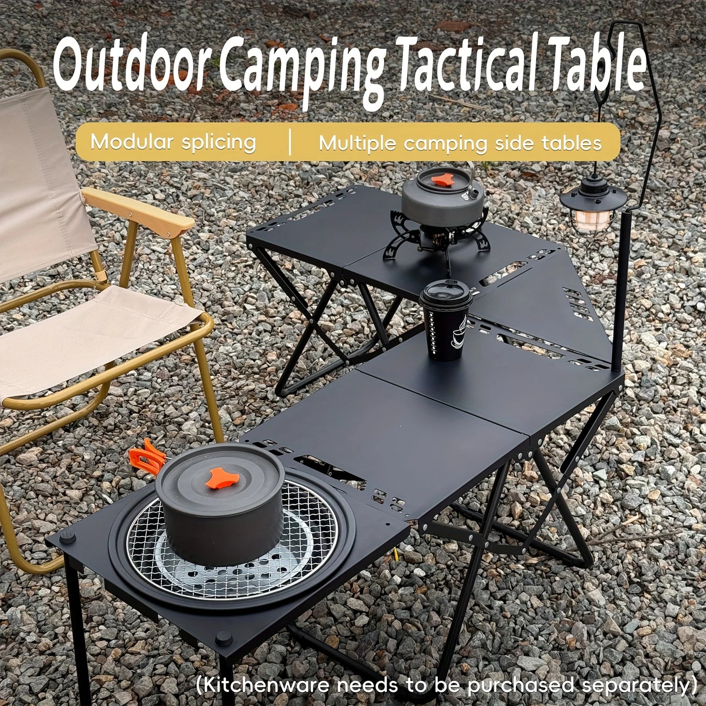 Portable Folding Camping Table - Camping Table Foldable, 300lb Weight Capacity & Compact Design for Outdoor Camping, Lightweight
