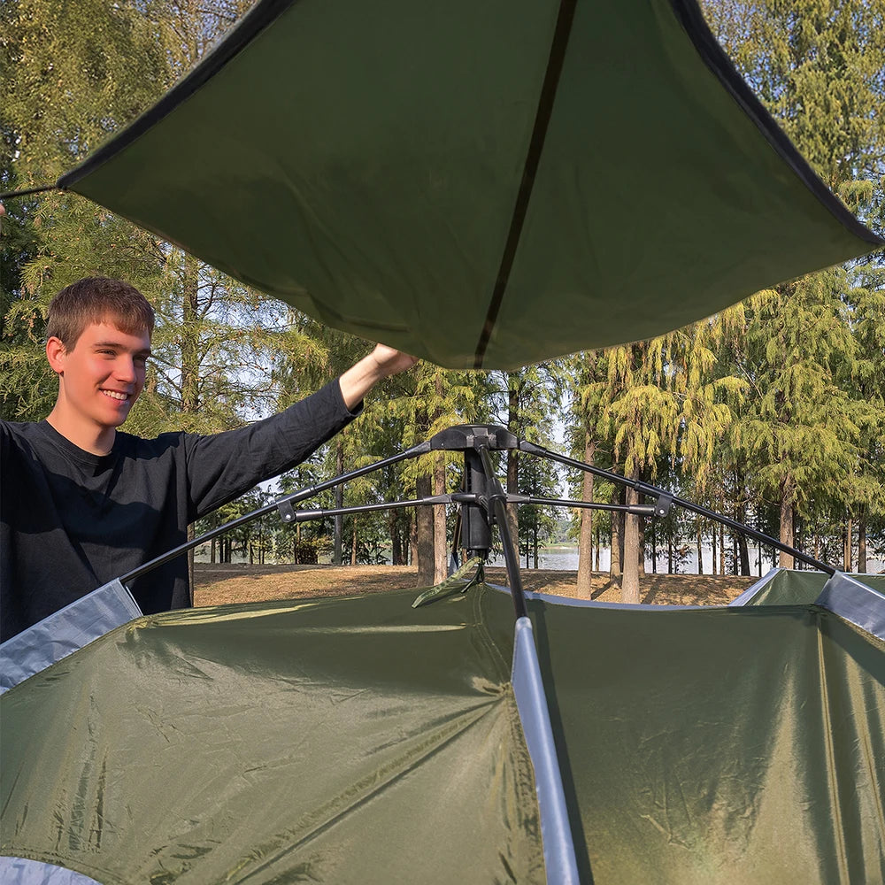 Night Cat 2-3 Person Instant Camping Tent | Hydraulic Automatic Setup Waterproof Windproof Family Tent for Car Camping
