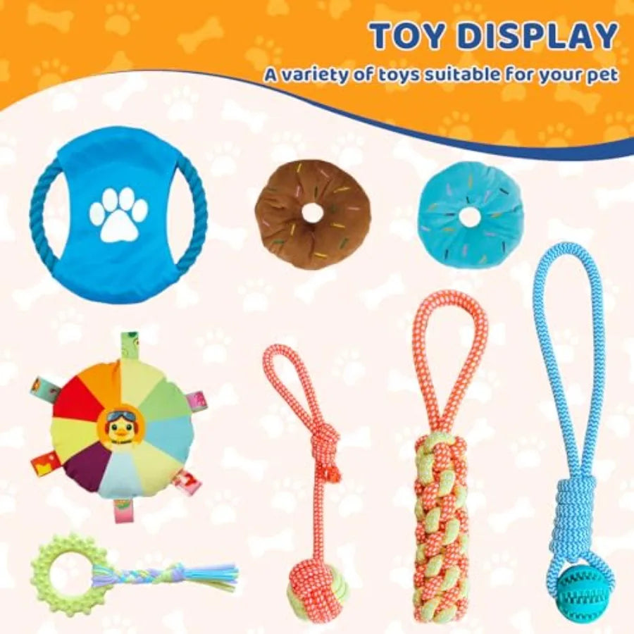 Puppy Play Gym with Snuffle Mat and 8 Hanging Toys Indoor Play Gym Interactive Dog Toys for Boredom Enrichment Activity for Sma