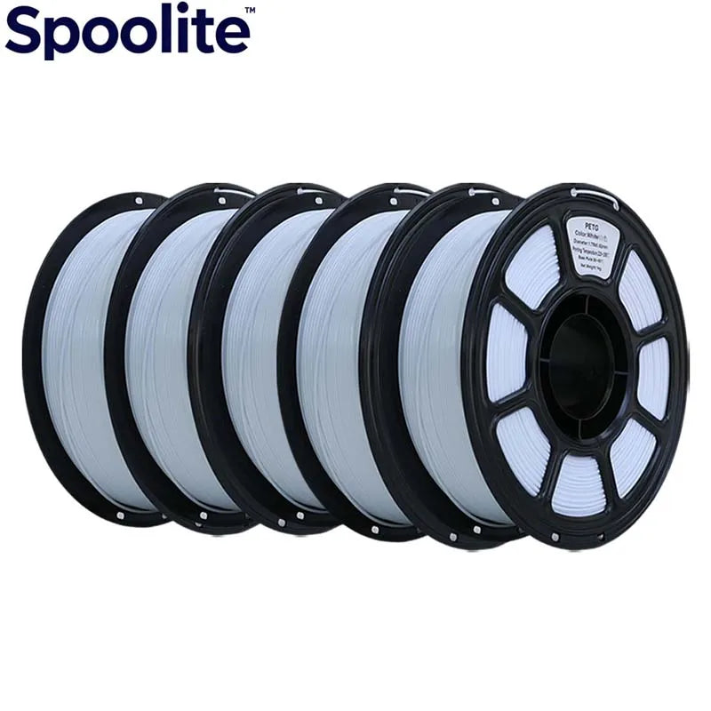 Spoolite 5KG PETG 3D Printer Filament 1.75MM Multi-color High Toughness Eco-Friendly Universal For All FDM 3D Printers Fast Ship