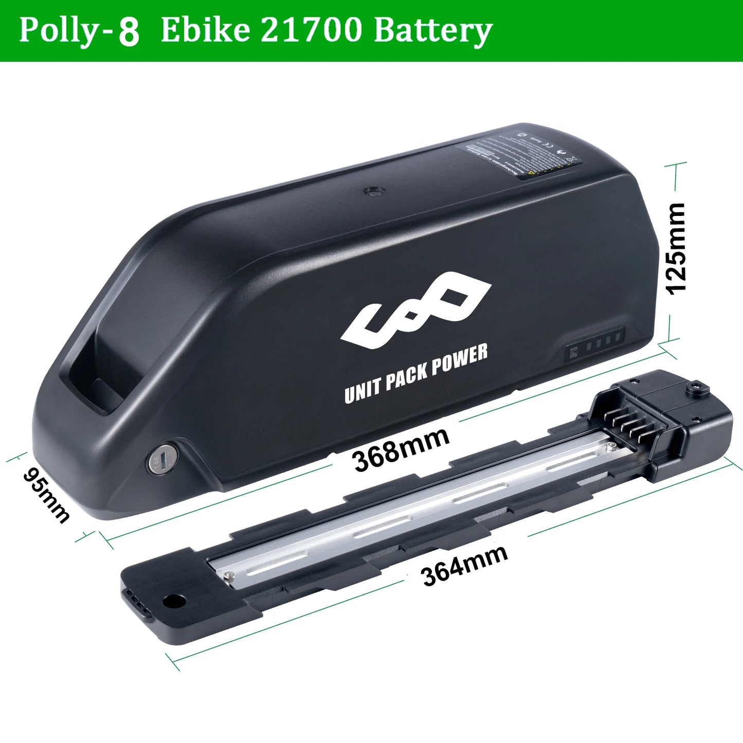 21700 EBike Battery Downtube 48V 52V 24Ah 72V 60V 36V Polly 18650 Bateria Pack for Electric Bike250W 500W 750W 1000W 1500W 2000W