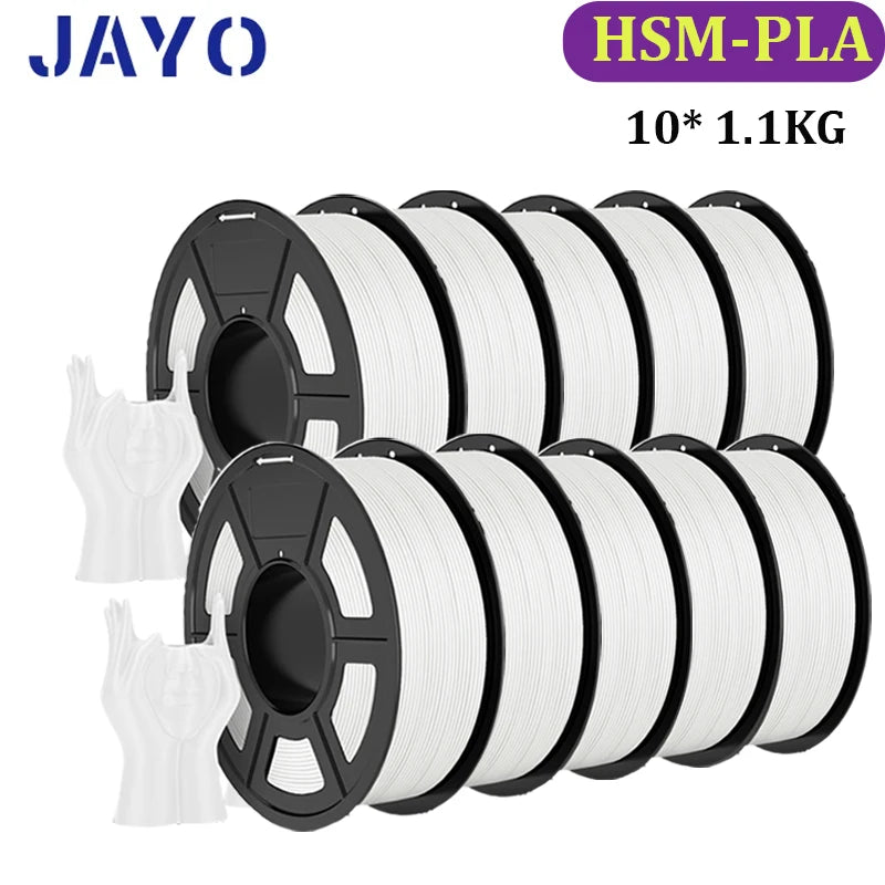 JAYO 10Rolls pla plus/petg /pla/pla+2.0/skdc Multicolor 3d Filament Printe 1.75mm FDM 100%No bubbel for 3D Printer Materials