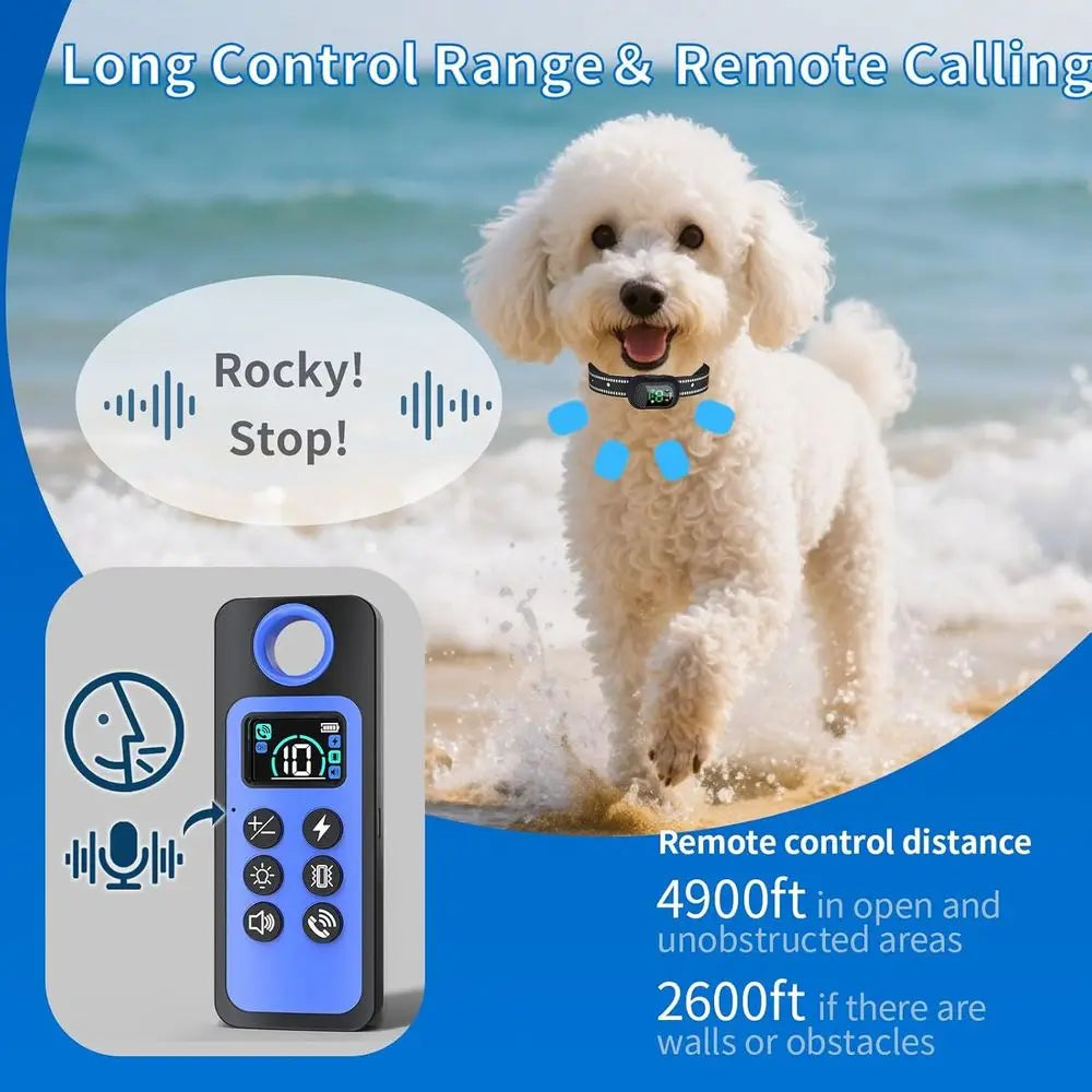 Dog Training Collar with 4 Modes, 4900t Remote, Electric Shock for Small Medium Large Dogs