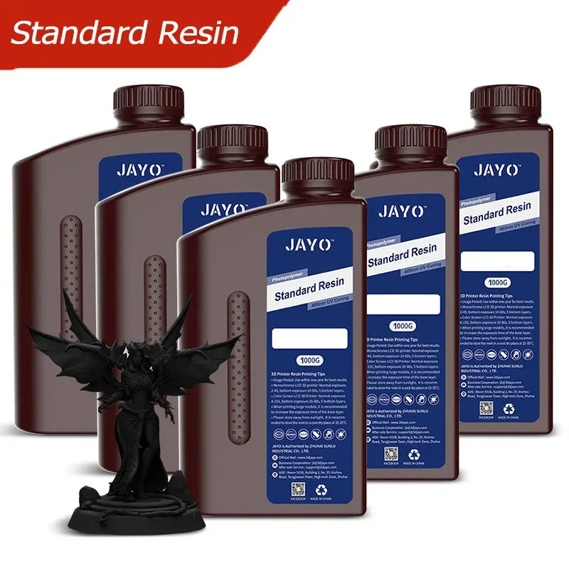 JAYO 3D resin 5KG ABS-Like/Water washable/14k Standard for 395-405nm UV liquid Curing resin for LCD/DLP 3D printer Material