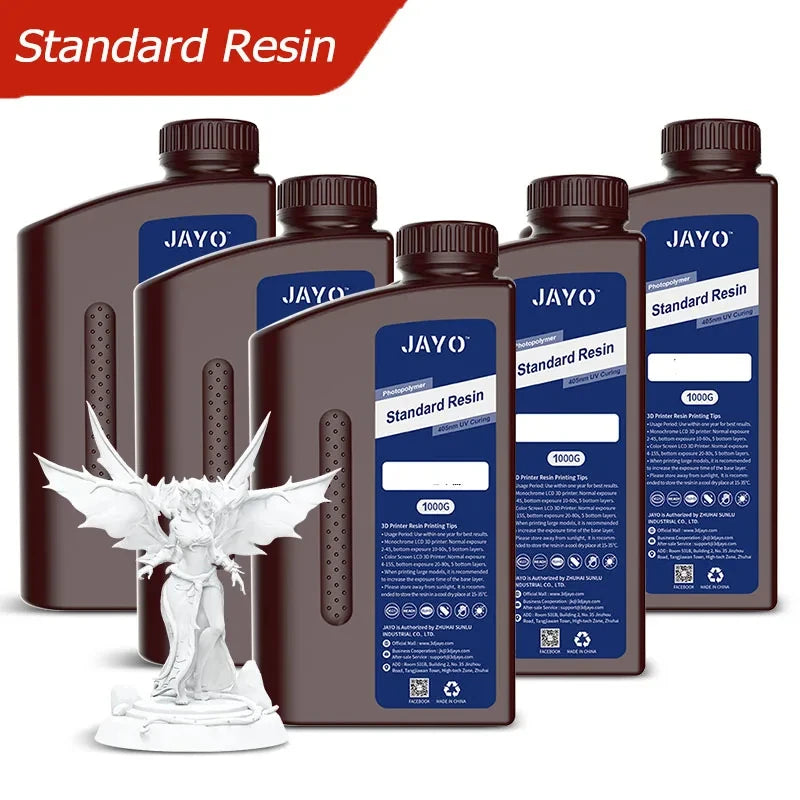 JAYO 3D resin 5KG ABS-Like/Water washable/14k Standard for 395-405nm UV liquid Curing resin for LCD/DLP 3D printer Material