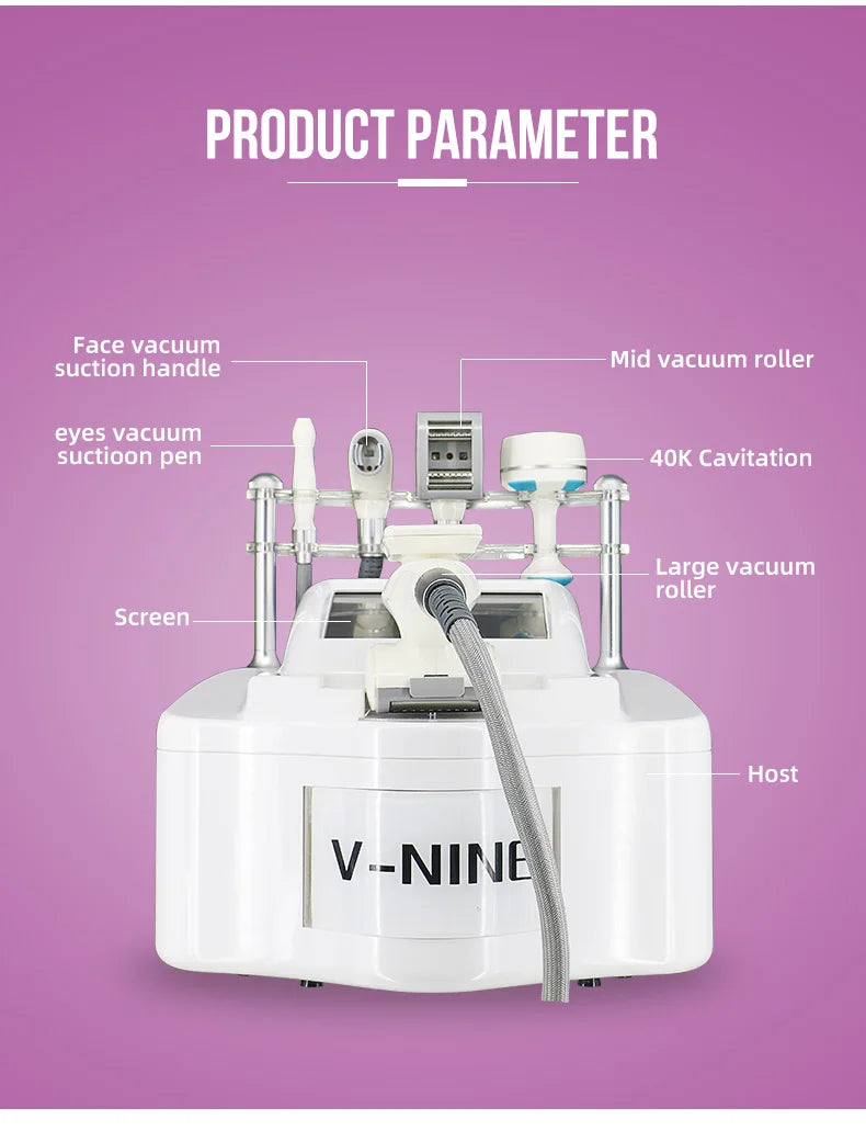 2025 NEW V9 Vela Body Weight Loss Vacuum 80K Cavitation Slimming Roller Shaping Massage Machine Frozen Fat Removal Facial Lift