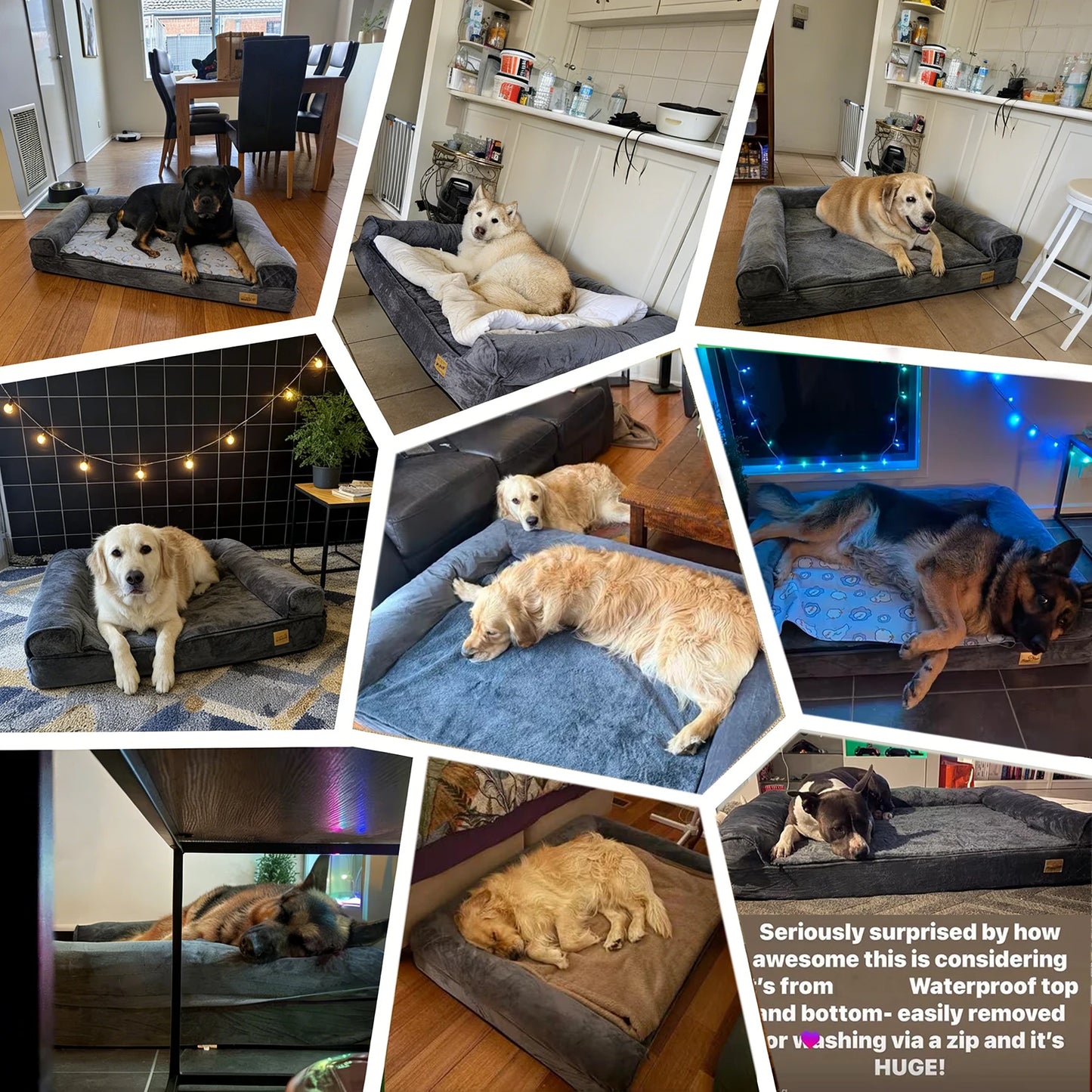 XXXL Large Calming Dog Bed Orthopedic Memory Foam Sofa Couch Waterproof Removable Cover Plush Mat for Small Medium Large Dogs