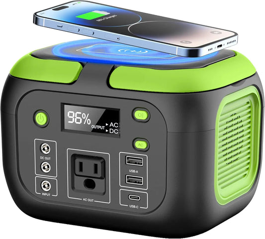 200W Portable Power Station with 42000mAh, 110V AC Outlet, USB C, QC3.0 for Camping and Emergency