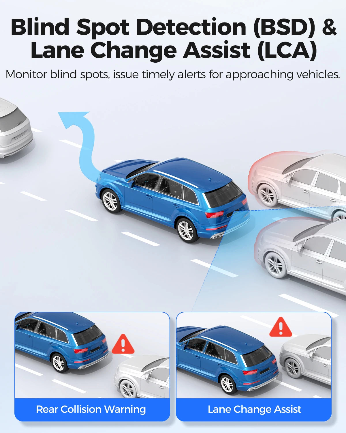 AZDOME PG17 Max 4K+2.5K Rearview Dash Cam 12'' Touch Screen Mirror Dash Cam with ADAS BSD LCA Car DVR Loop Recording 24H Parking