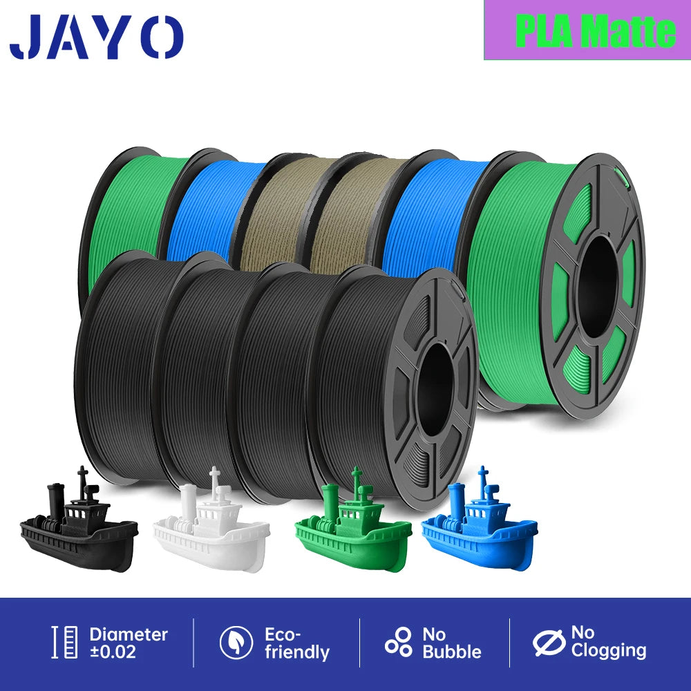 JAYO 10Rolls pla plus/petg /pla/pla+2.0/skdc Multicolor 3d Filament Printe 1.75mm FDM 100%No bubbel for 3D Printer Materials