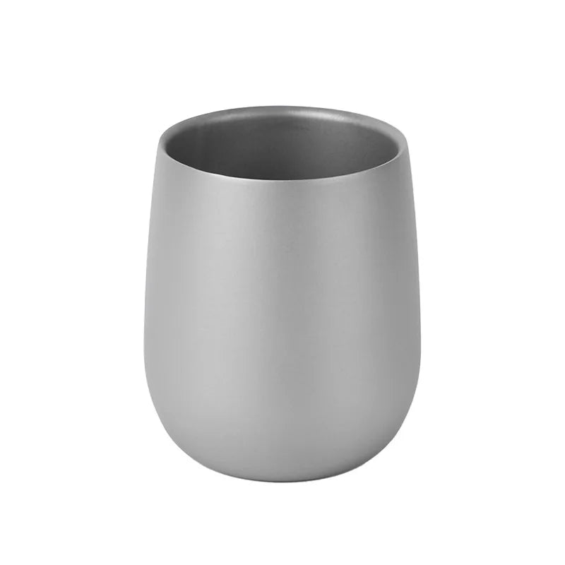 Titanium Cup Insulated Double Wall Drink Cup Outdoor Cooking Camping Titanium Water Cup For Camping Hiking Cool Camping Gear