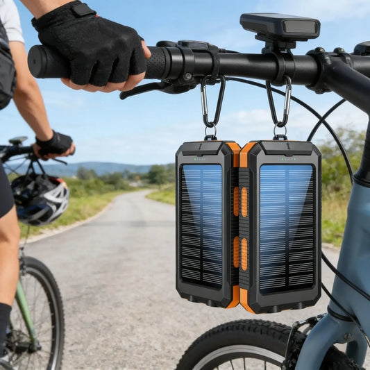 Universal 10000mAh Solar Power Bank Waterproof Fast Charging Outdoor Backup Power