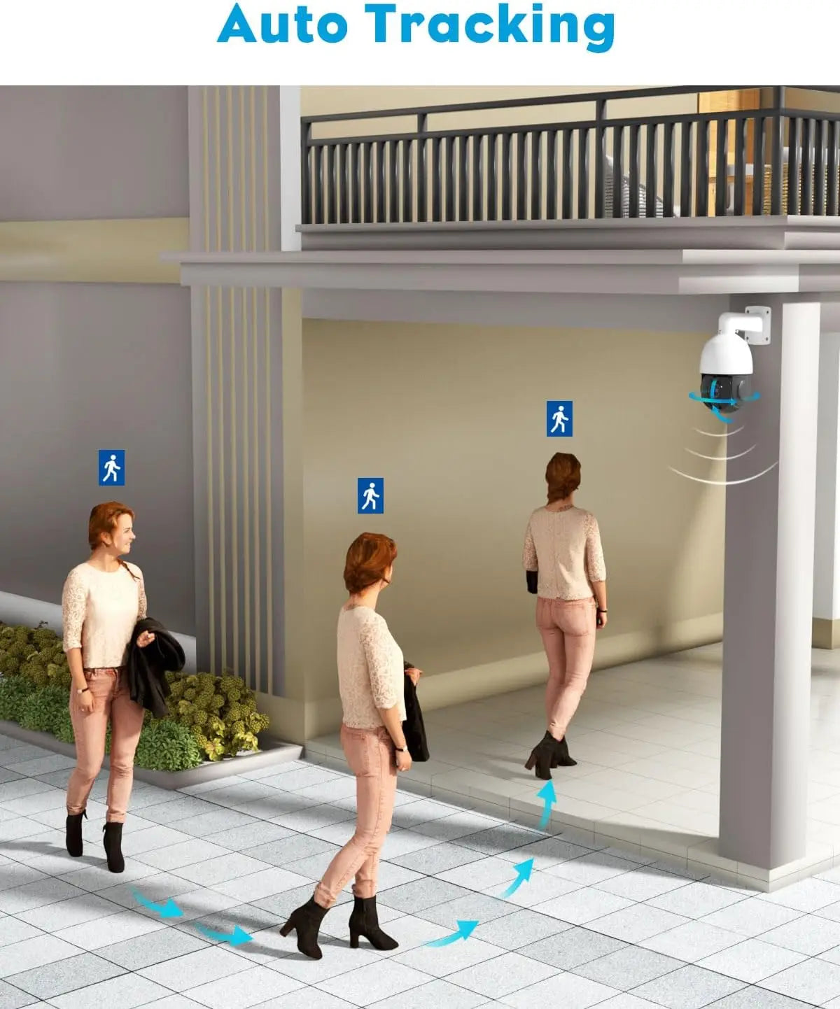 Hikvision Compatible 8MP PTZ Camera 4K 40x 25x 18x Zoom Auto-tracking