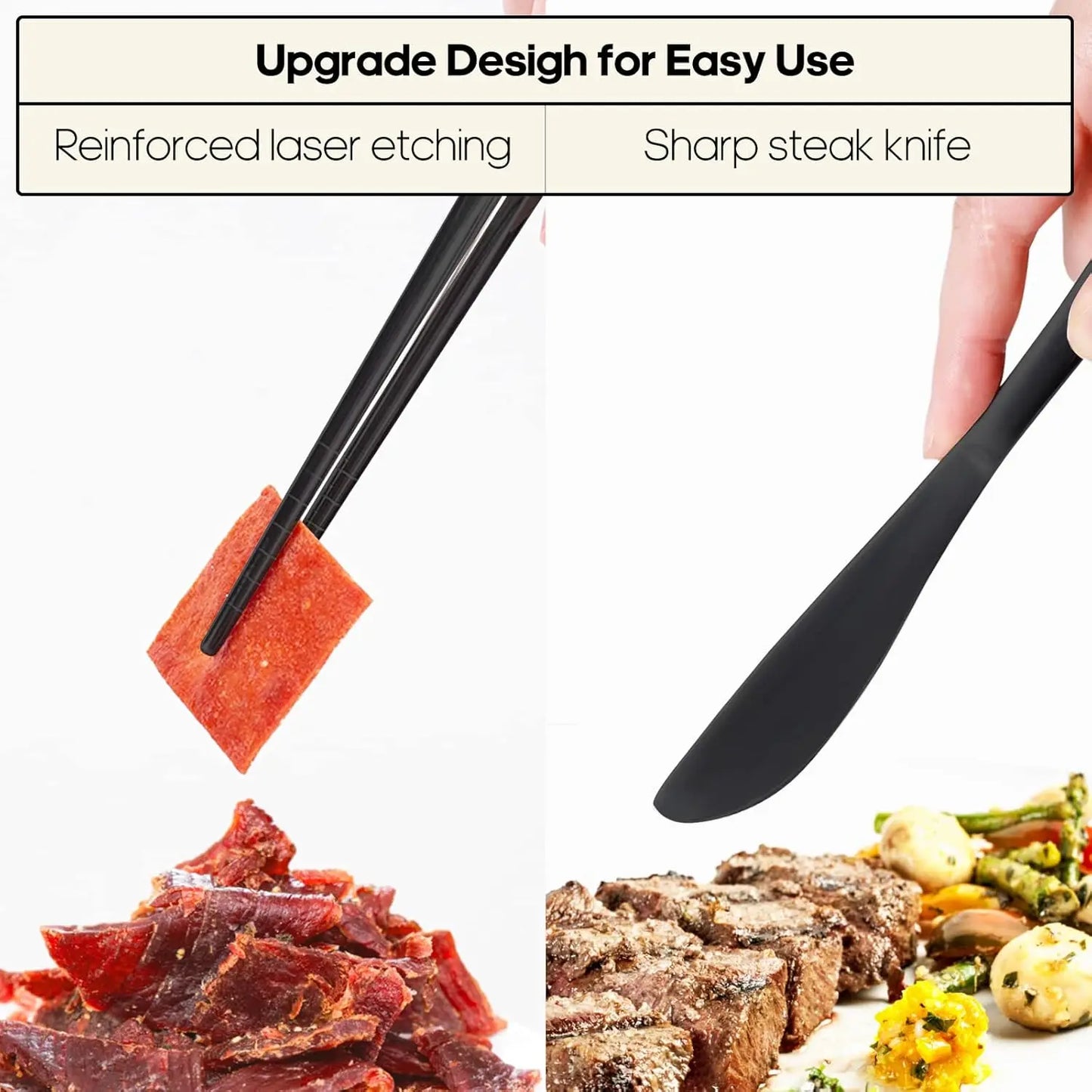 Portable Silverware Set for Work, Stainless Steel Reusable Travel Cutlery Set, Fork and Spoon Set for Camping, Picnic, Gadgets