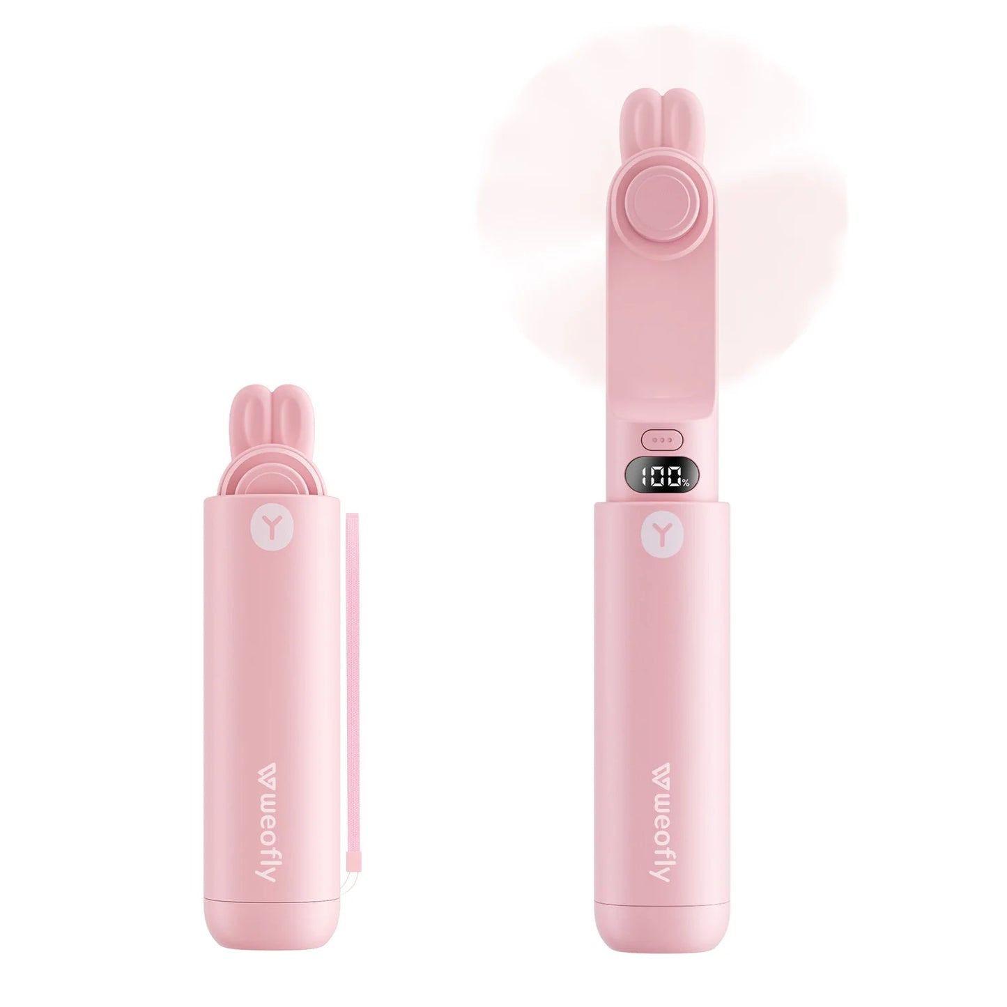 Weofly Mini Foldable Hand Fan, Ultra-Portable & Powerful cooler,2000mAh Rechargeable Cooling,Lightweight for Travel Outdoor Fan