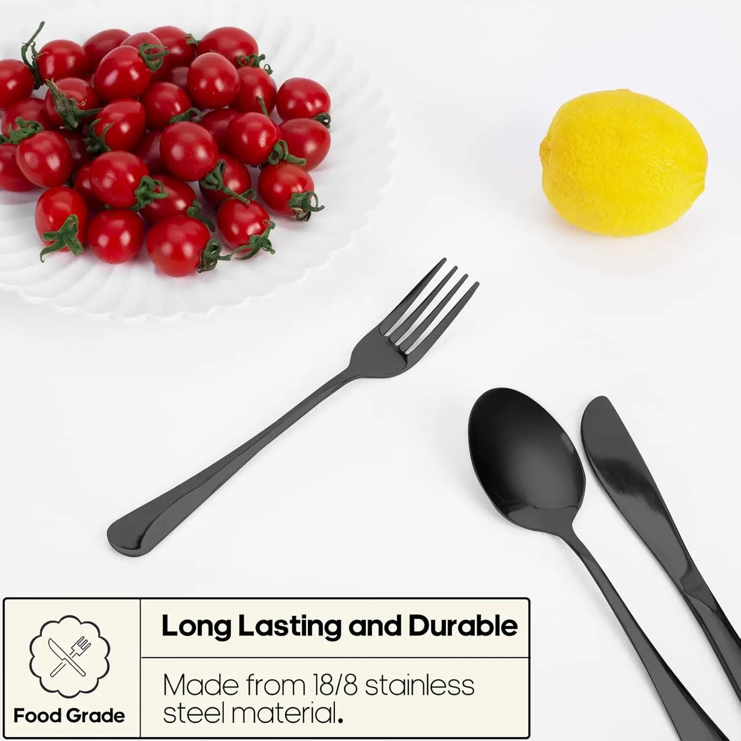 Portable Silverware Set for Work, Stainless Steel Reusable Travel Cutlery Set, Fork and Spoon Set for Camping, Picnic, Gadgets