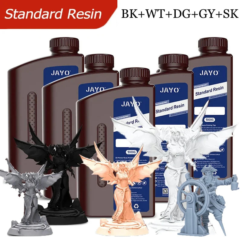 JAYO 3D resin 5KG ABS-Like/Water washable/14k Standard for 395-405nm UV liquid Curing resin for LCD/DLP 3D printer Material